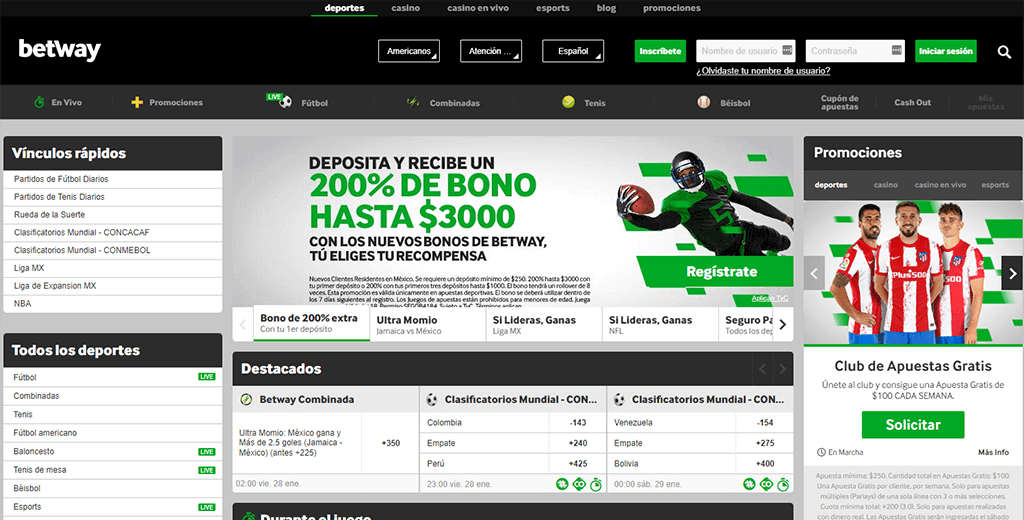 Betway apuestas deportivas