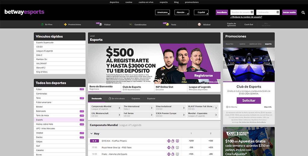 Betway deportes virtuales