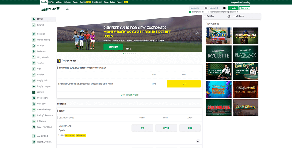 PaddyPower apuestas deportivas