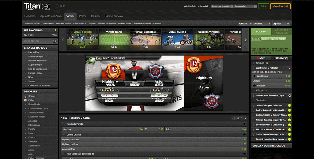 Titanbet deportes virtuales