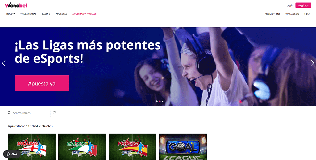 Wanabet deportes virtuales